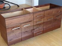 Solid Walnut Double Vanity With Turned Legs 2 small