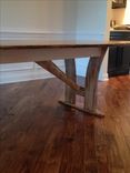 Solid Ambrosia Maple Slab Extending Dining Table 2 small