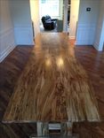 Solid Ambrosia Maple Slab Extending Dining Table 3 small