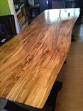 Solid Ambrosia Maple Slab Extending Dining Table 4 small