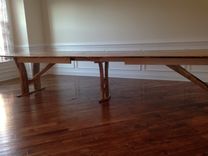 Solid Ambrosia Maple Slab Extending Dining Table 5 small