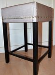 Stained Solid Maple Kitchen Stools With Custom Cushions 3 small