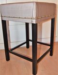 Stained Solid Maple Kitchen Stools With Custom Cushions 2 small