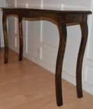Solid Maple Stained Cabrio Console Table With Curved Legs 2 small