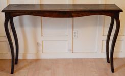 Solid Maple Stained Cabrio Console Table With Curved Legs 4 small