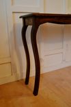 Solid Maple Stained Cabrio Console Table With Curved Legs 5 small