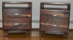 Solid Walnut Danish Modern Nightstand 4 small