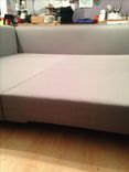 King Size Platform Bed With Solid Walnut End Caps / Headboard / Upholstered 3 small