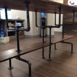 Solid Sappy And Figured Walnut Conference Table With Iron Bar Legs 4 small