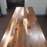 Solid Sappy And Figured Walnut Conference Table With Iron Bar Legs 5 small
