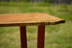 Solid Ambrosia Maple Slab Coffee Table With Padauk Legs 4 small