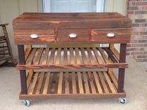 Reclaimed Barnwood Kitchen Cart, Bar Cart, Buffet 1 small
