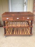 Reclaimed Barnwood Kitchen Cart, Bar Cart, Buffet 4 small