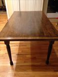 Solid Maple Farmhouse Dining Table With Turned Legs 2 small