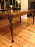 Solid Maple Farmhouse Dining Table With Turned Legs 5 small