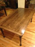 Solid Maple Farmhouse Dining Table With Turned Legs 1 small