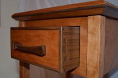 Solid Curly Cherry And Walnut Petite Table / Night Stand 2 small