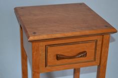Solid Curly Cherry And Walnut Petite Table / Night Stand 3 small
