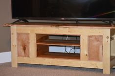 Ambrosia / Wormy Maple And Pine Tv Stand / Coffee Table With Walnut Accent 4 small