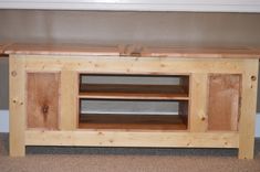 Ambrosia / Wormy Maple And Pine Tv Stand / Coffee Table With Walnut Accent 5 small