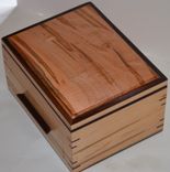 Rosewood And Ambrosia Maple Jewelry And/Or Watch Box Valet With Drawer And Lid 1 small
