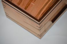 Rosewood And Ambrosia Maple Jewelry And/Or Watch Box Valet With Drawer And Lid 3 small