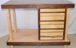 Walnut And Maple Work Table With Drawers 1 small
