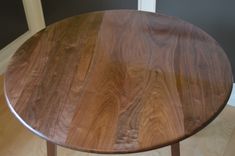 Solid Figured Walnut And Purple Heart Modern Round Dining Table 3 small