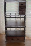 Modern Walnut And Steel Bar And Wine Rack 1 small
