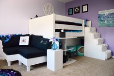 Loft Bed With L-Sofa And Desk With Storage 1 small