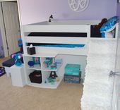 Loft Bed With L-Sofa And Desk With Storage 4 small