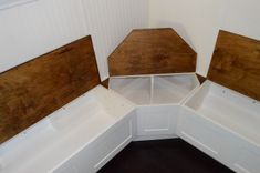 Maple Kitchen / Dining Benches With Storage And Back 5 small