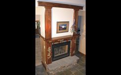 Walnut Craftsman Style Mantle 1 small
