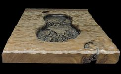 Footprint In Walnut Board Wall Art 2 small