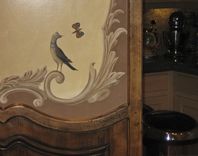 French Country Folding Screen / Room Divider 5 small