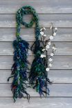 Handspun Scarf - Indie Dyed Scarf - Modern Skinny Scarf 1 small