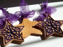 Wooden Christmas Ornaments 5 small