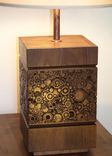 Carved Walnut Lamp 3 small