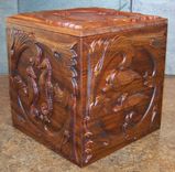 Carved Wooden Urn 4 small