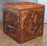Carved Wooden Urn 5 small