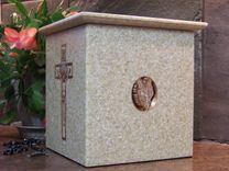 Corian Urn With Crucifix 3 small