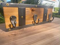 Cedar Woor And Metal Rustic Hangers Coat Rack 2 small