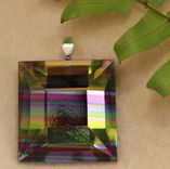 Diamond Faceted Glass Pendants 2 small