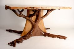 Hand Carved Tree Dining Table 1 small