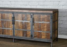Farmhouse Style Credenza, Reclaimed Wood Media Console, Rustic Buffet, Industrial Media Console 3 small