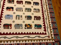 Custom "Elephant Walk" Appliqued Quilt 2 small