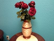 Woodturned Segmented Wood Vase 2 small