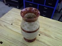 Woodturned Segmented Wood Vase 4 small