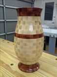 Woodturned Segmented Wood Vase 5 small