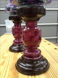 Woodturned Segmented Candle Holders 3 small